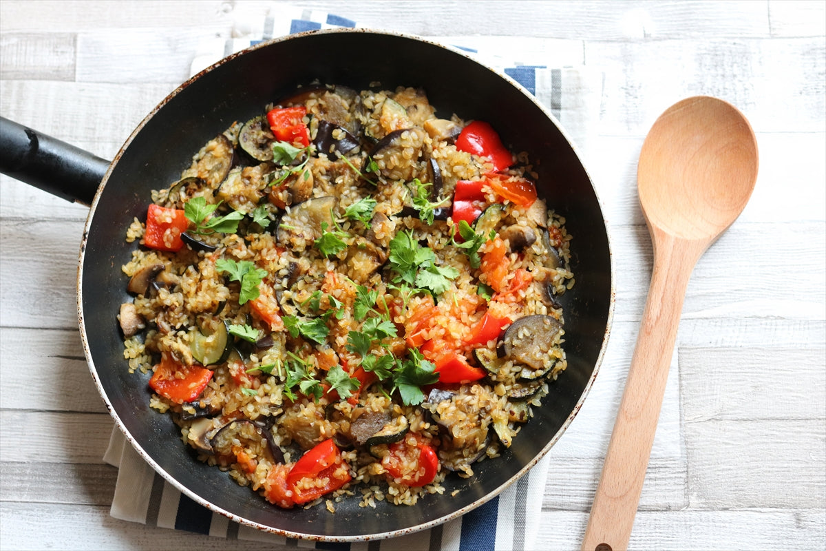 Super Easy Vegetable Konyaku Paella